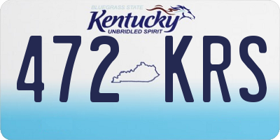KY license plate 472KRS