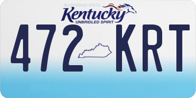 KY license plate 472KRT