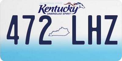 KY license plate 472LHZ