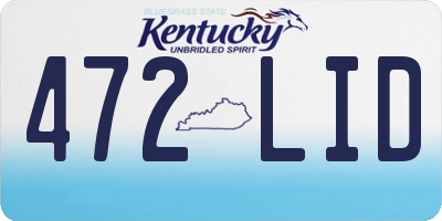 KY license plate 472LID