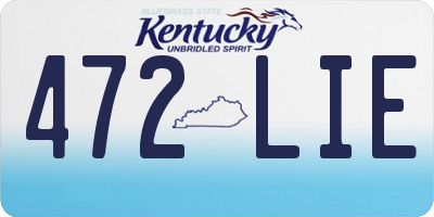KY license plate 472LIE