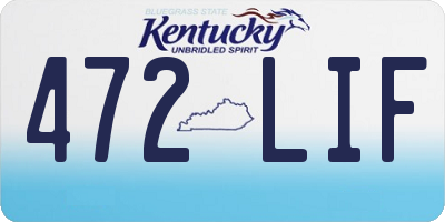 KY license plate 472LIF
