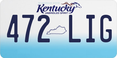 KY license plate 472LIG