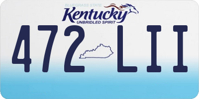 KY license plate 472LII