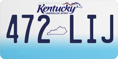 KY license plate 472LIJ