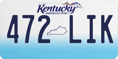 KY license plate 472LIK