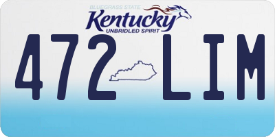 KY license plate 472LIM