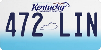 KY license plate 472LIN