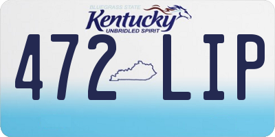 KY license plate 472LIP