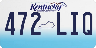 KY license plate 472LIQ