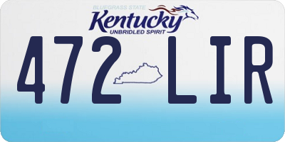 KY license plate 472LIR