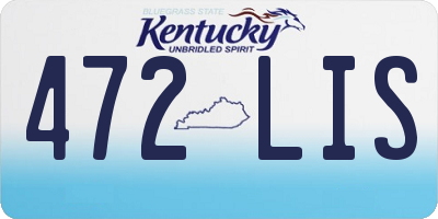 KY license plate 472LIS
