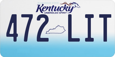 KY license plate 472LIT