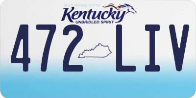 KY license plate 472LIV