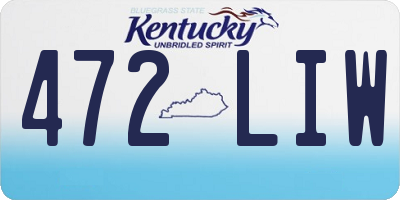 KY license plate 472LIW