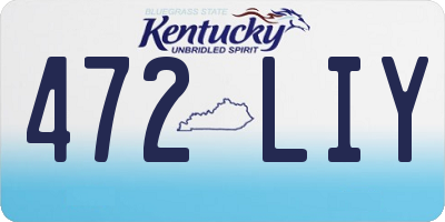KY license plate 472LIY