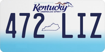KY license plate 472LIZ