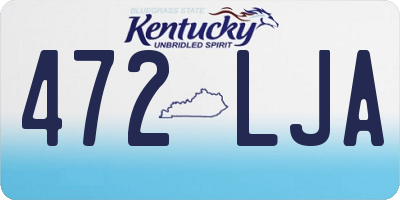 KY license plate 472LJA