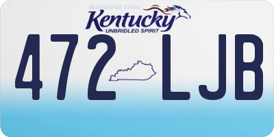 KY license plate 472LJB