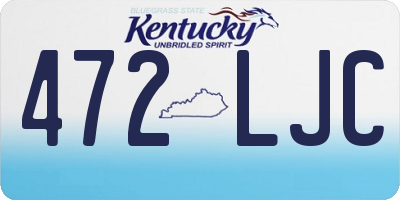 KY license plate 472LJC