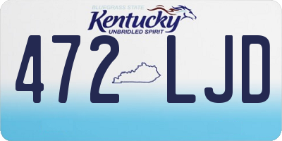 KY license plate 472LJD