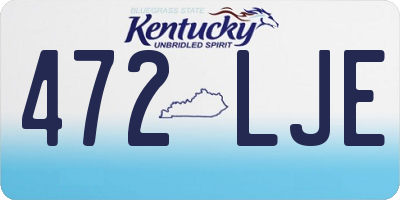 KY license plate 472LJE