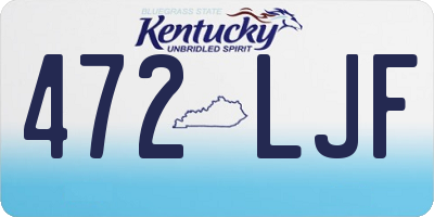KY license plate 472LJF