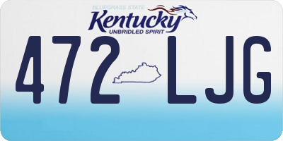 KY license plate 472LJG