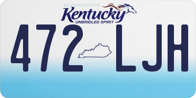 KY license plate 472LJH