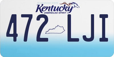 KY license plate 472LJI