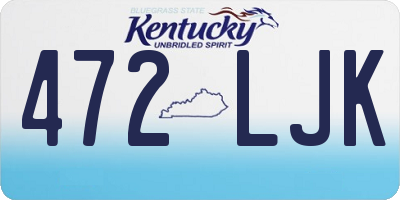 KY license plate 472LJK