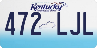 KY license plate 472LJL