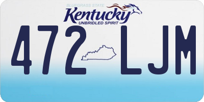 KY license plate 472LJM