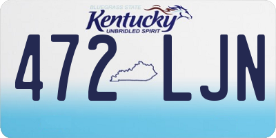 KY license plate 472LJN