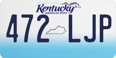 KY license plate 472LJP