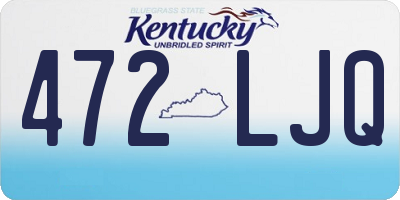 KY license plate 472LJQ