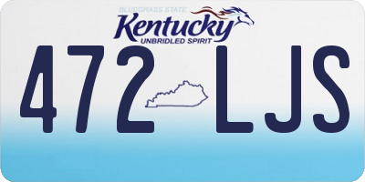 KY license plate 472LJS