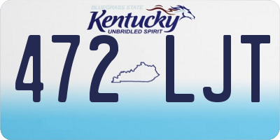 KY license plate 472LJT
