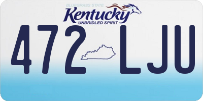 KY license plate 472LJU
