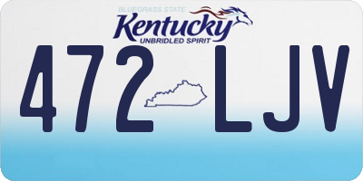 KY license plate 472LJV
