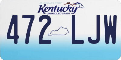 KY license plate 472LJW