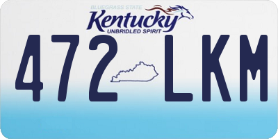 KY license plate 472LKM