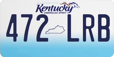 KY license plate 472LRB