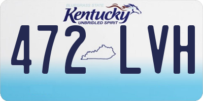 KY license plate 472LVH
