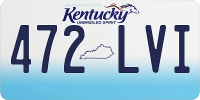 KY license plate 472LVI