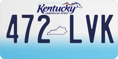 KY license plate 472LVK