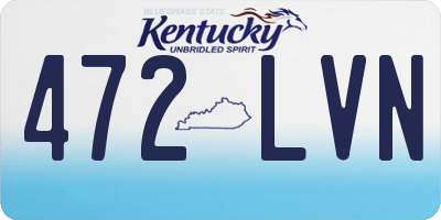 KY license plate 472LVN
