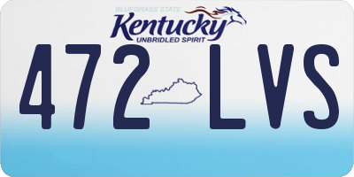 KY license plate 472LVS