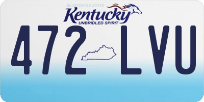 KY license plate 472LVU