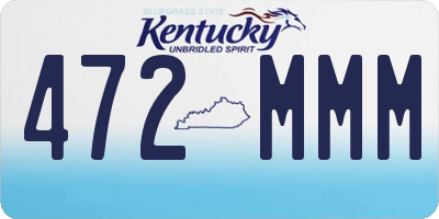 KY license plate 472MMM